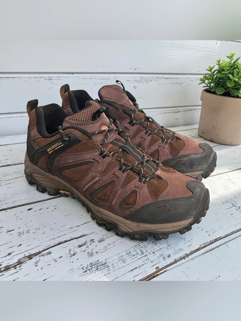 Merrell Radland Coffee Bean Brown Hiking Shoes Men’s Size 7.5